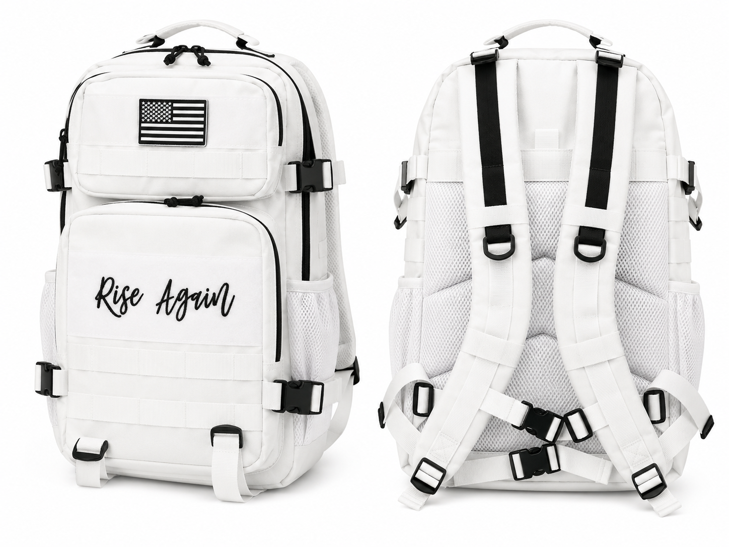Rise Again Tactical Backpack – Arctic White
